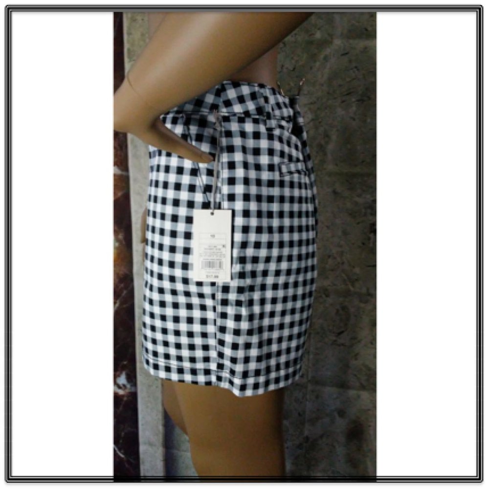 A New Day Women's Gingham High Rise Chino Shorts - Picture 3 of 9